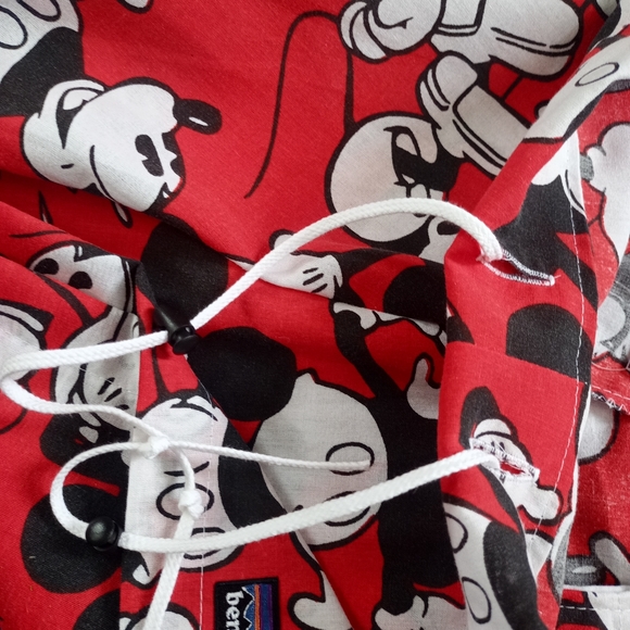 *SOLDOUT* Custom Reworked Retro Red Mickey Mouse Bennygonia 1990s Shorts Unisex - Picture 6 of 9